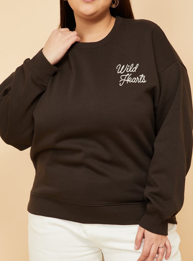 ALAYA F x URB_N Women Printed Oversized Sweatshirt