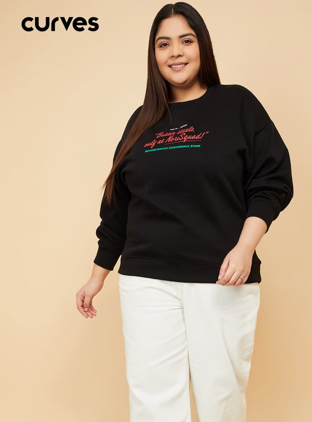 ALAYA F x URB_N Women Printed Oversized Sweatshirt