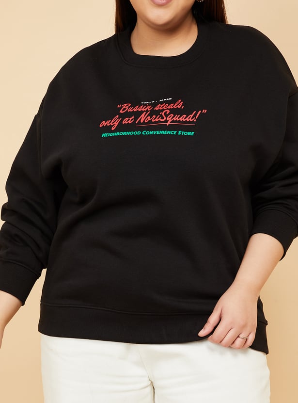 ALAYA F x URB_N Women Printed Oversized Sweatshirt