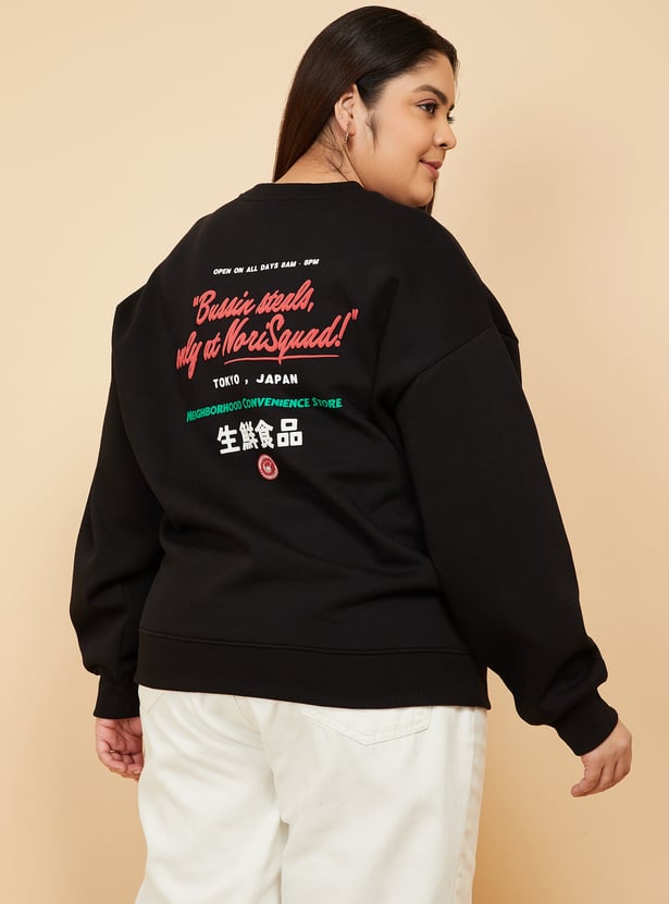 ALAYA F x URB_N Women Printed Oversized Sweatshirt