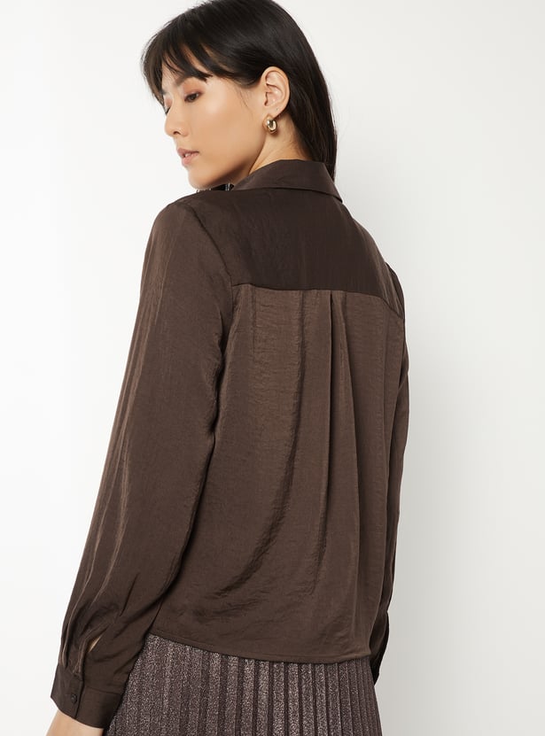 Women Crinkled Regular Fit Shirt