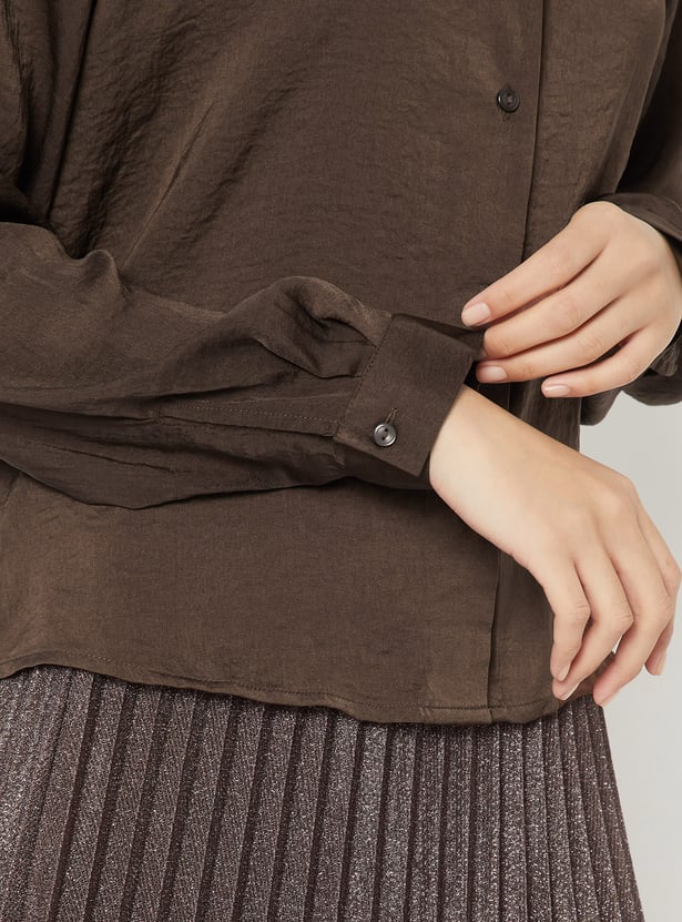 Women Crinkled Regular Fit Shirt