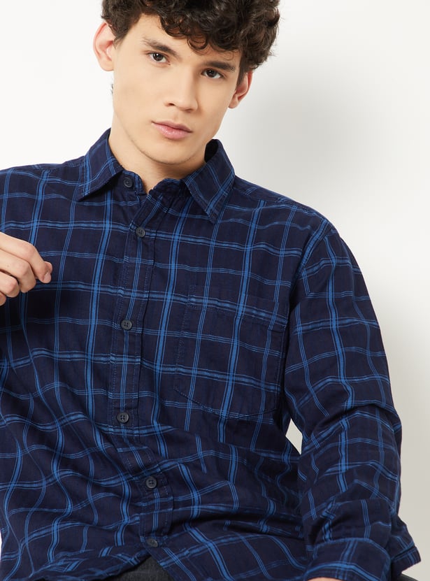 Men Checked Regular Fit Shirt