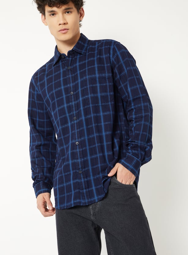 Men Checked Regular Fit Shirt