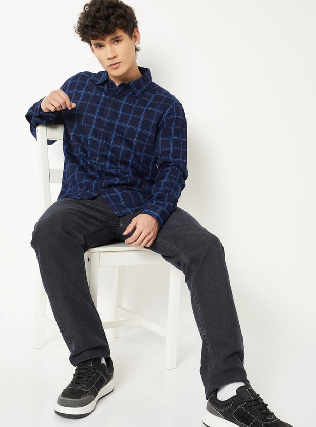 Men Checked Regular Fit Shirt