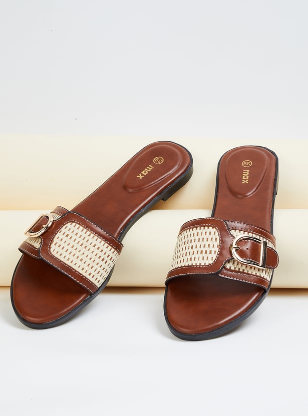Women Woven Design Flats