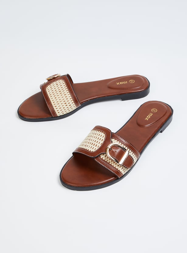 Women Woven Design Flats