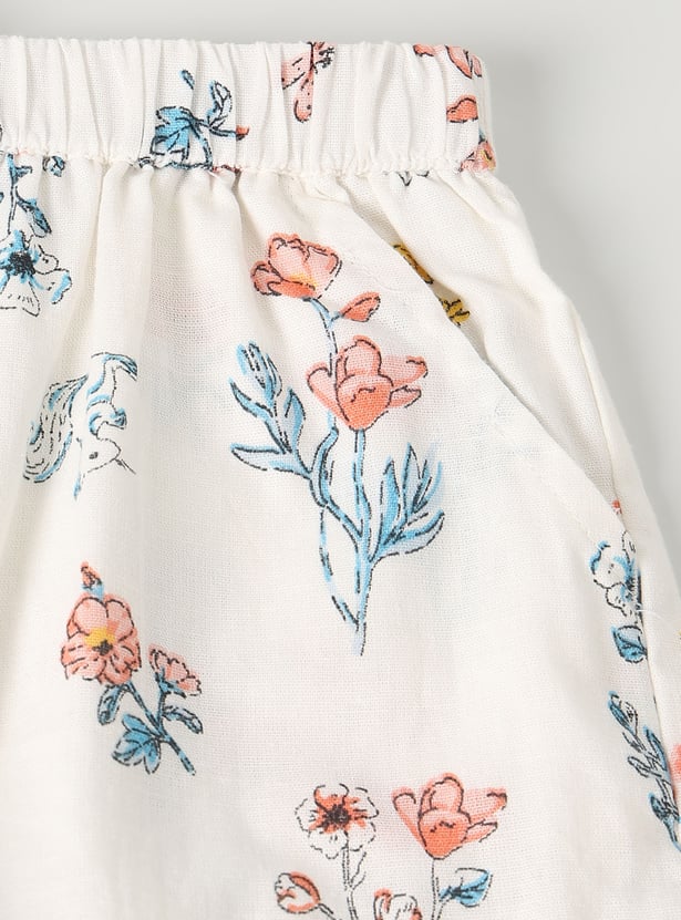 Girls Printed Shorts Set