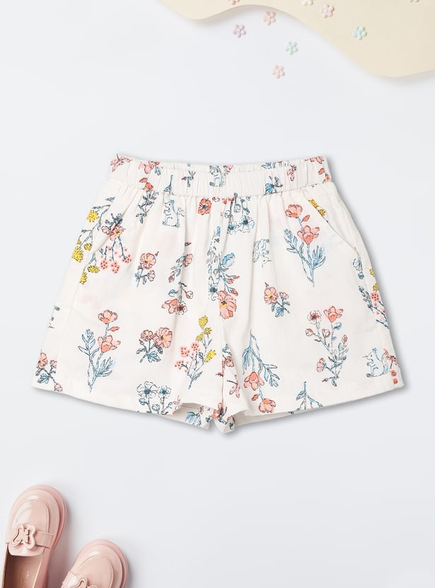 Girls Printed Shorts Set