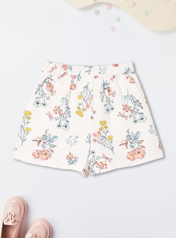 Girls Printed Shorts Set