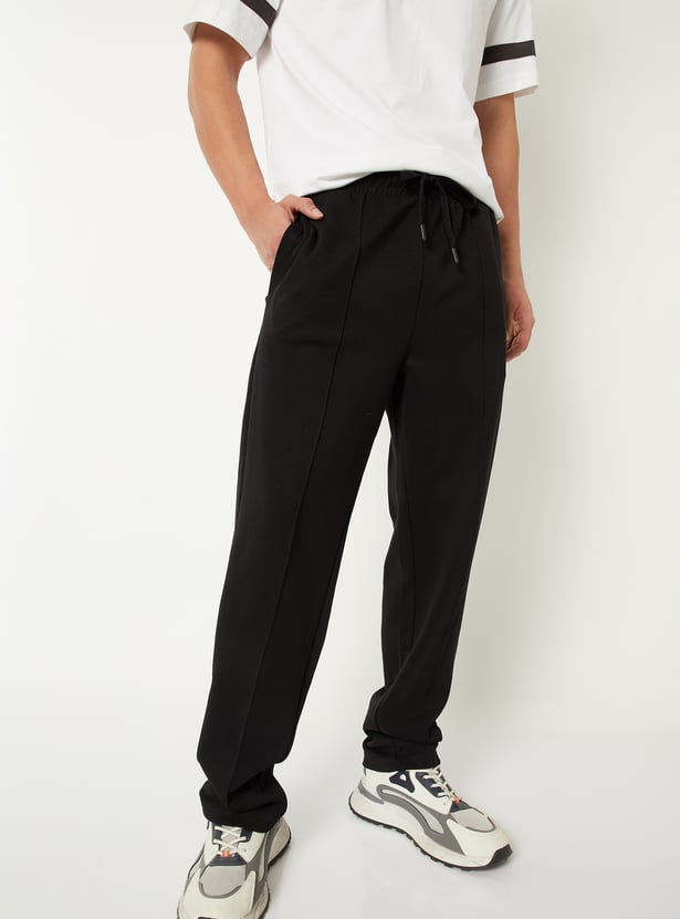 Men Pintuck Athleisure Track Pants