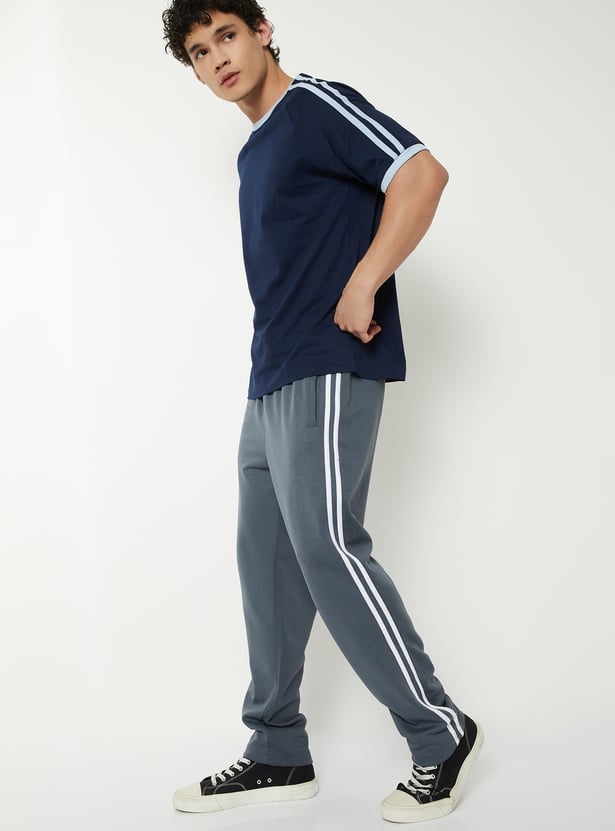 Men Side Stripes Track Pants
