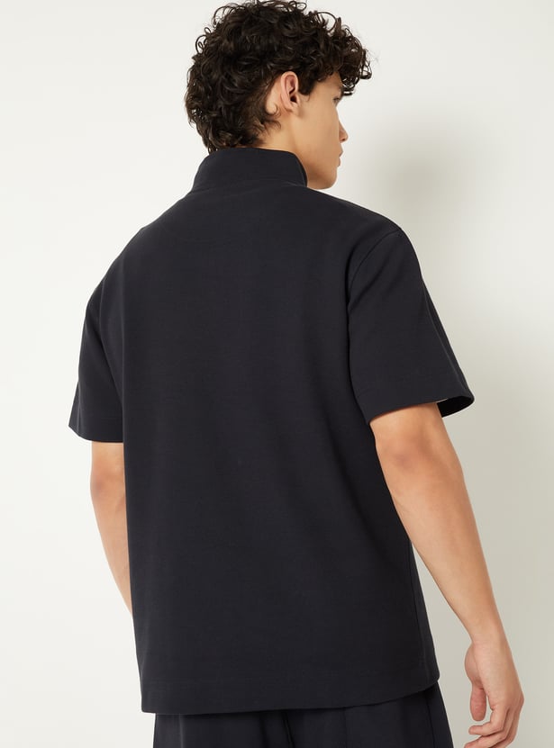 Men Knitted Athleisure T-shirt