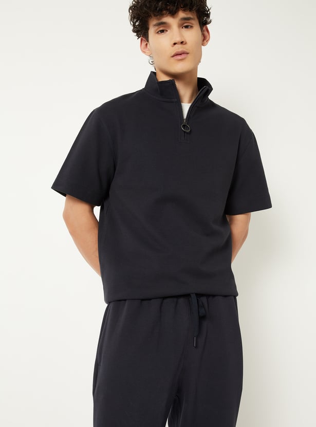 Men Knitted Athleisure T-shirt