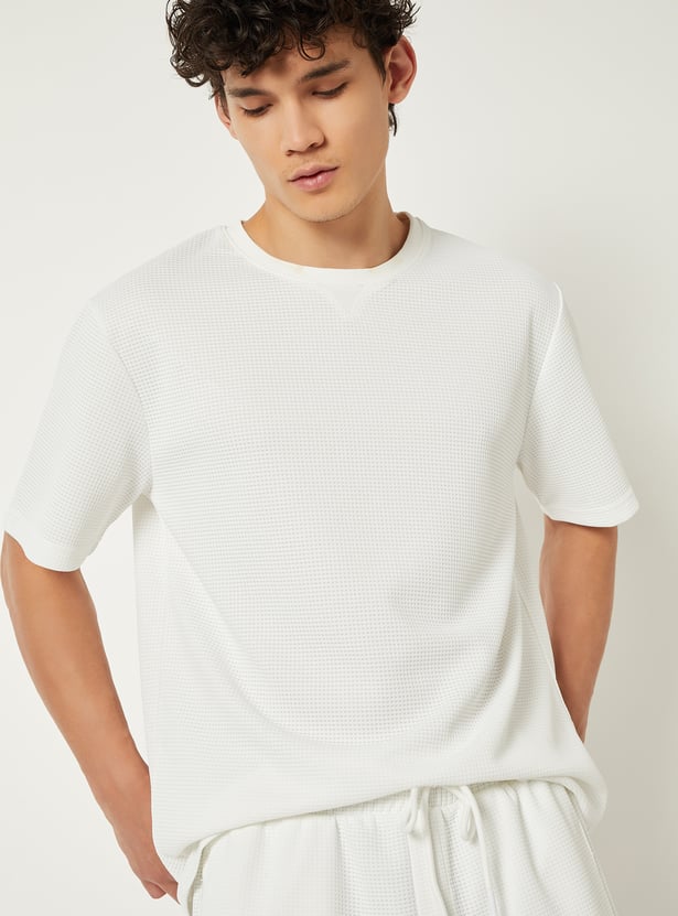 Men Textured Sports T-shirt