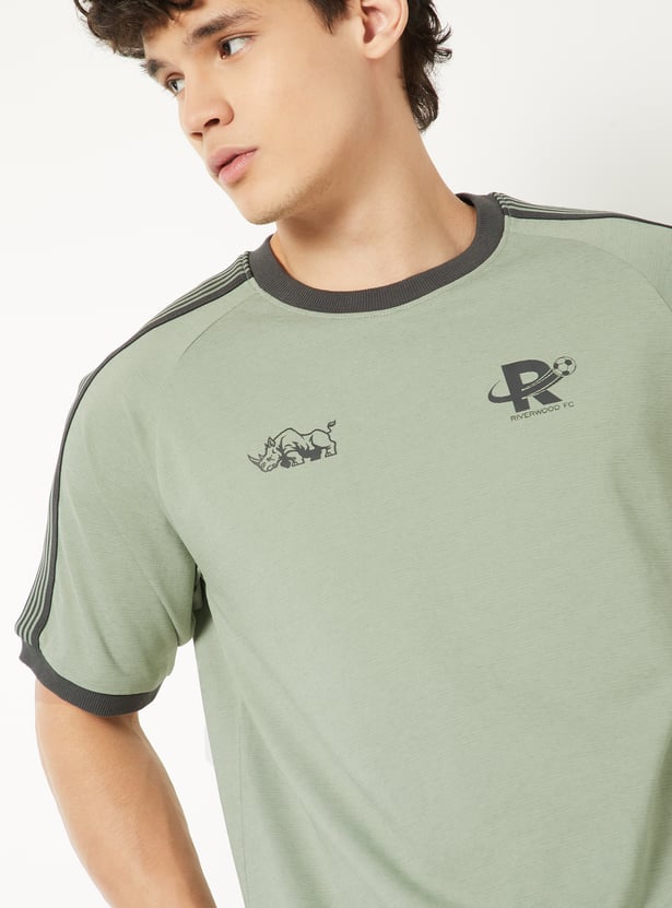 Men Side Stripes Sports T-shirt