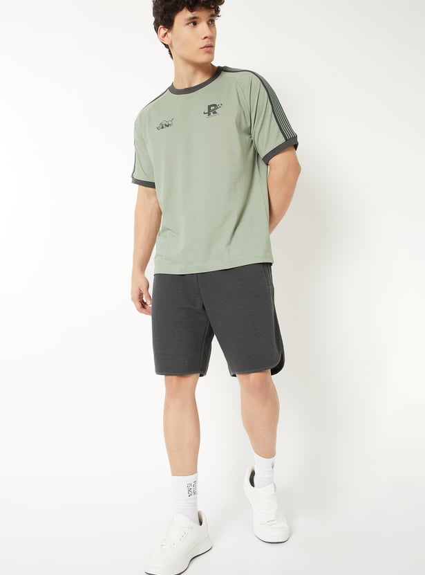 Men Side Stripes Sports T-shirt