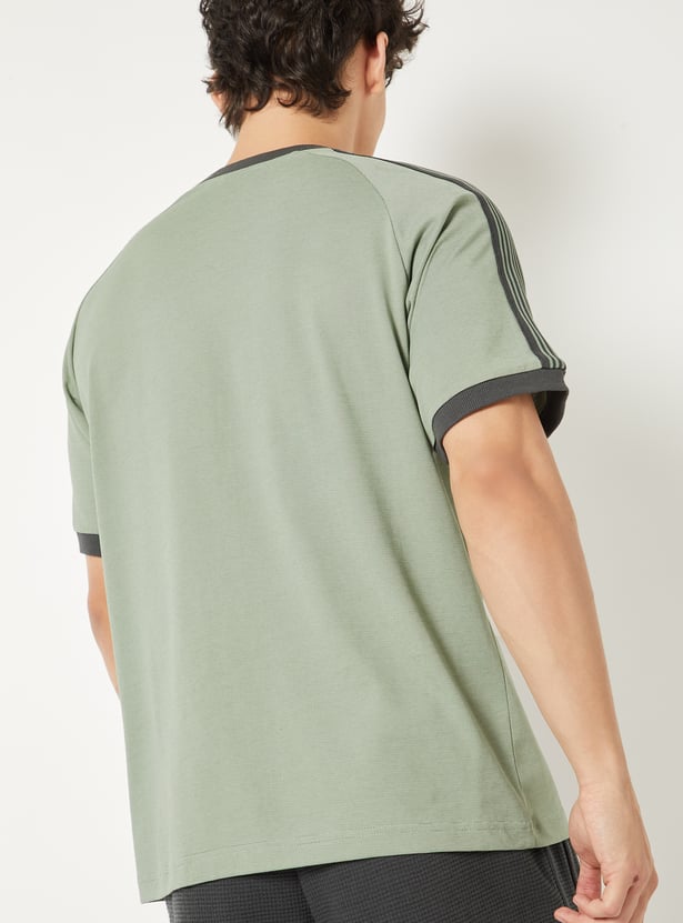 Men Side Stripes Sports T-shirt
