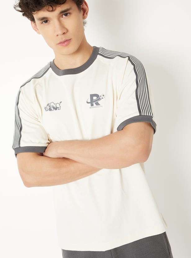 Men Side Stripes Sports T-shirt