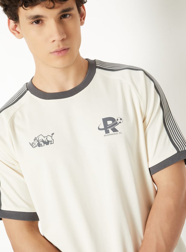 Men Side Stripes Sports T-shirt