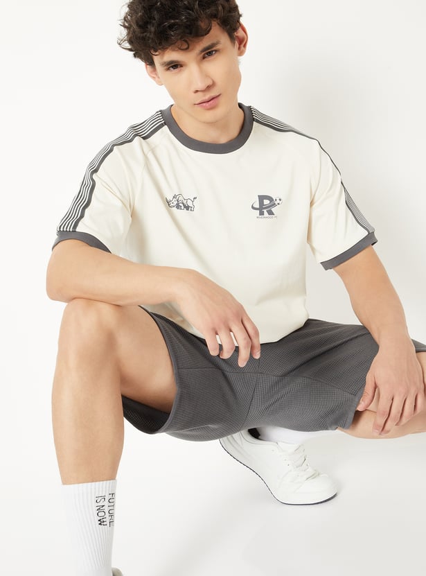 Men Side Stripes Sports T-shirt