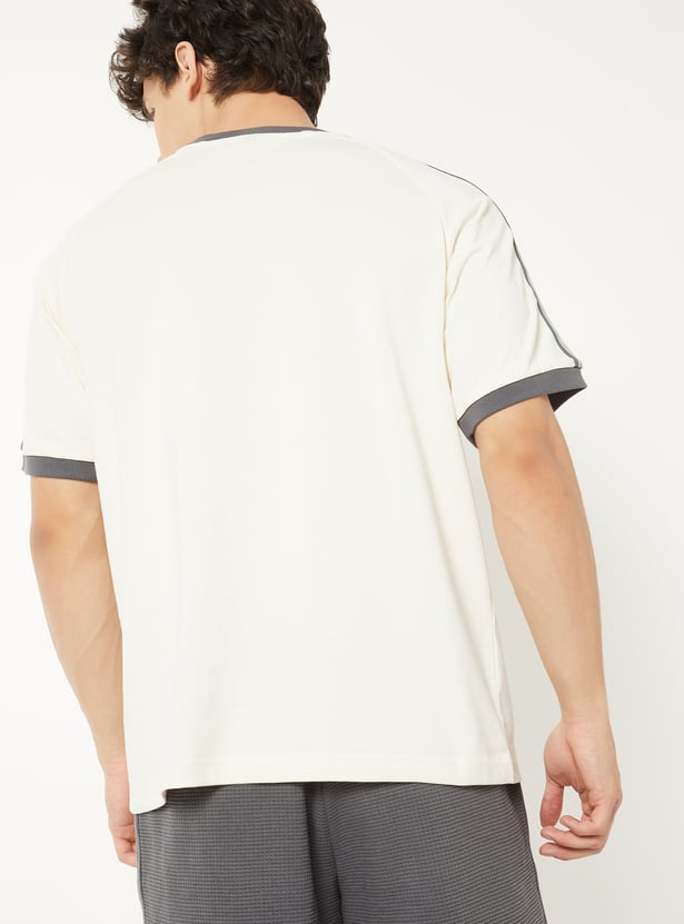Men Side Stripes Sports T-shirt