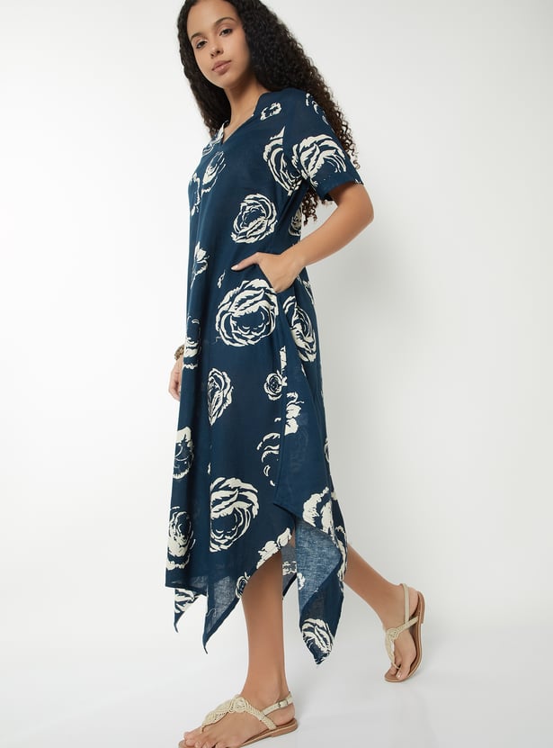 Women Printed Asymmetric Dress