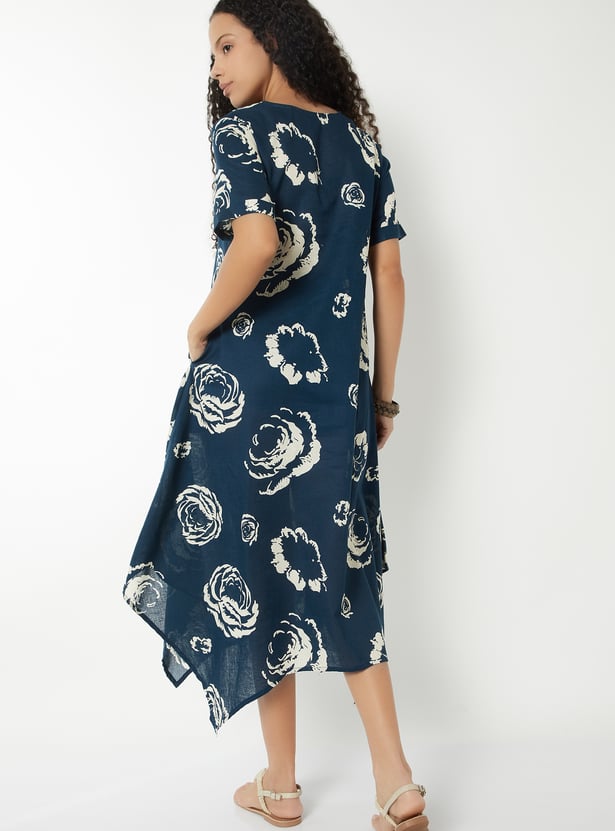 Women Printed Asymmetric Dress