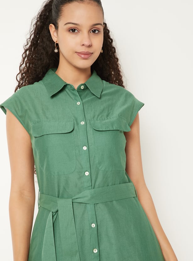 Kalki x Max Women Embroidered Shirt Dress