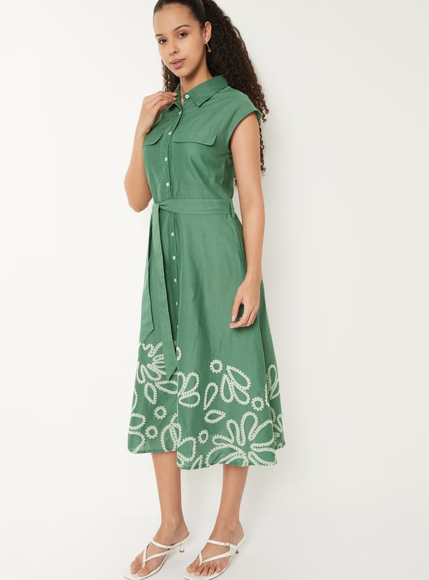 Kalki x Max Women Embroidered Shirt Dress