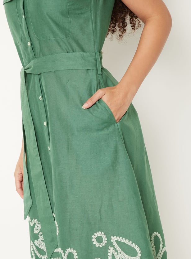 Kalki x Max Women Embroidered Shirt Dress