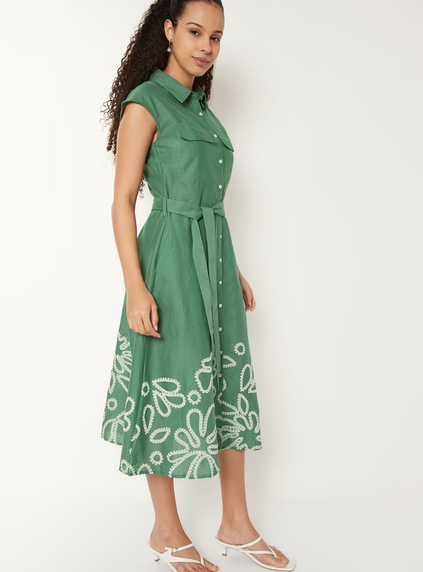 Kalki x Max Women Embroidered Shirt Dress