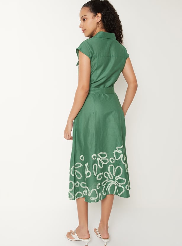 Kalki x Max Women Embroidered Shirt Dress