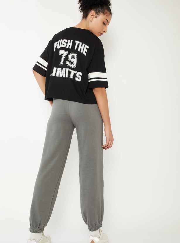 Women Printed Boxy Fit Sports T-shirt