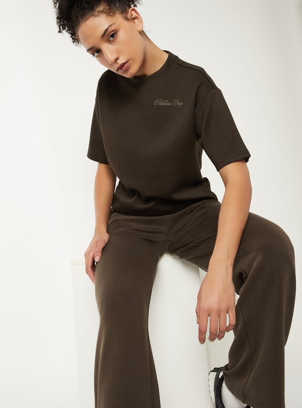 Women Printed Boxy Fit Sports T-shirt