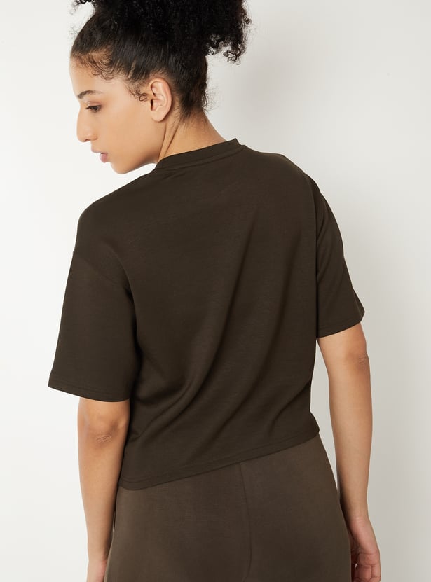 Women Printed Boxy Fit Sports T-shirt