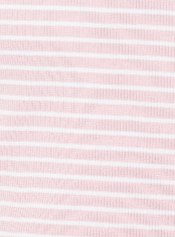 Women Striped Sports Polo T-shirt