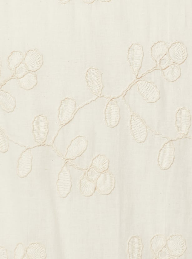 Women Embroidered Shirt Dress with Belt