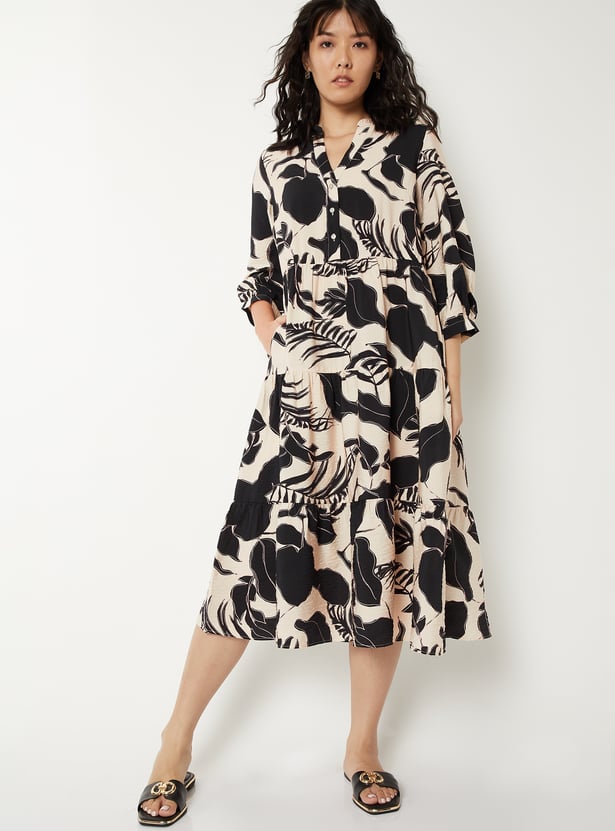Women Printed Tiered Dress