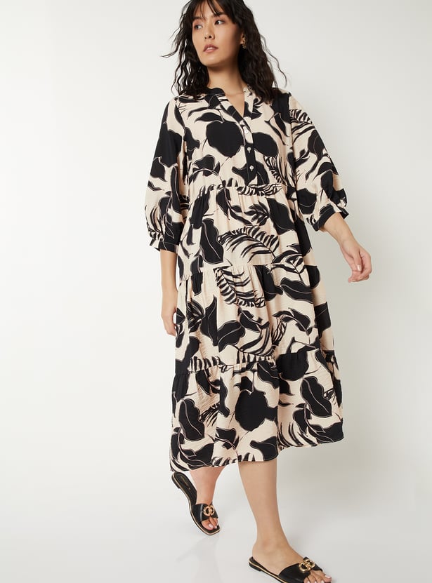Women Printed Tiered Dress