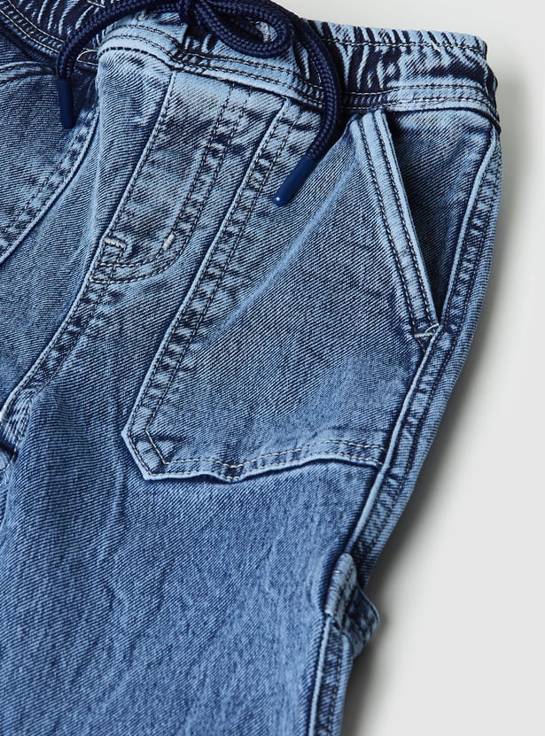 Boys Washed Denim Joggers