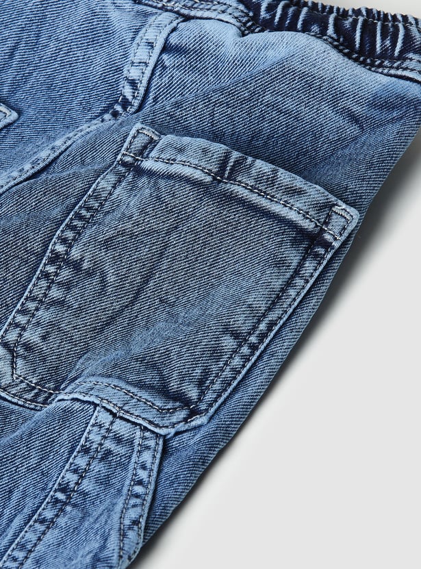 Boys Washed Denim Joggers