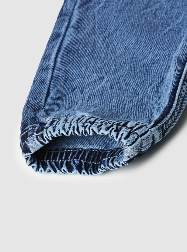 Boys Washed Denim Joggers