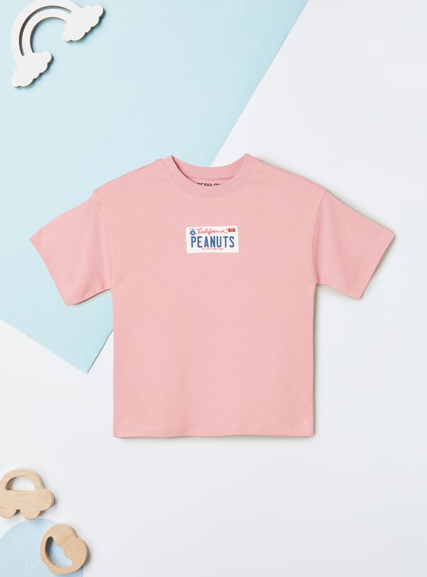 Boys Peanuts Back Print T-shirt