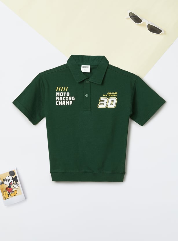 Boys Printed Polo T-shirt