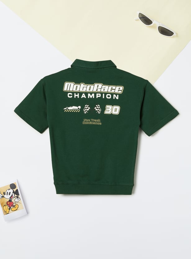 Boys Printed Polo T-shirt