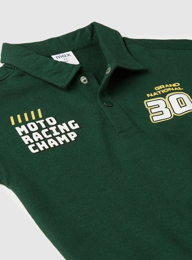 Boys Printed Polo T-shirt