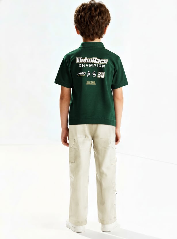 Boys Printed Polo T-shirt