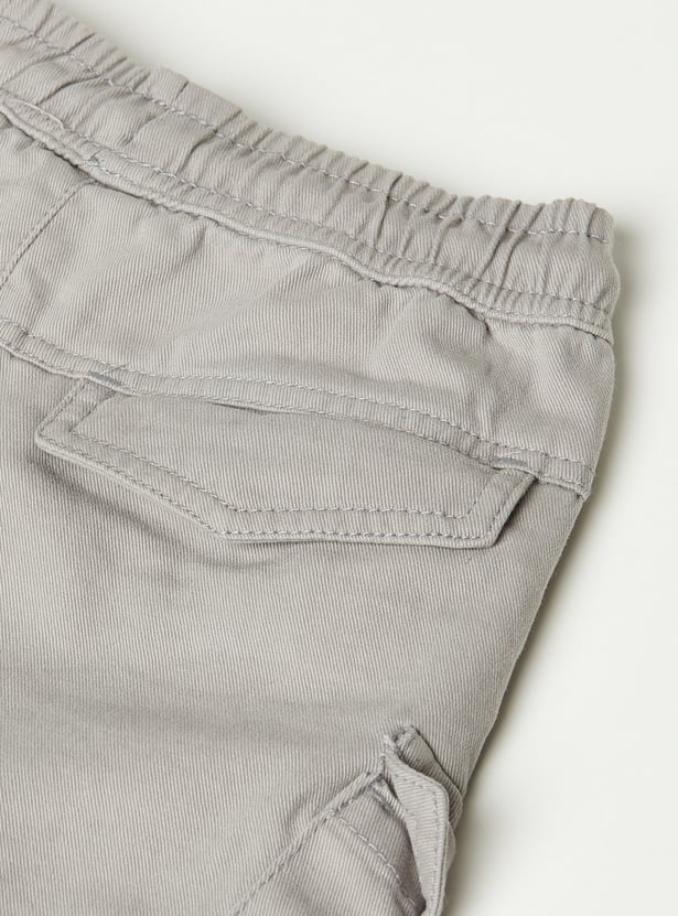 Boys Solid Cargo Shorts