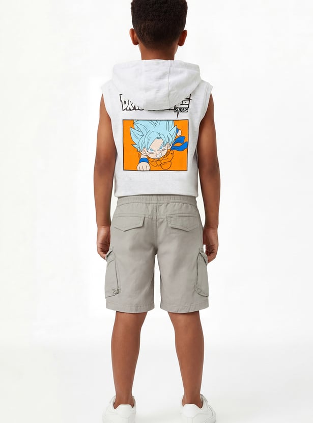 Boys Solid Cargo Shorts